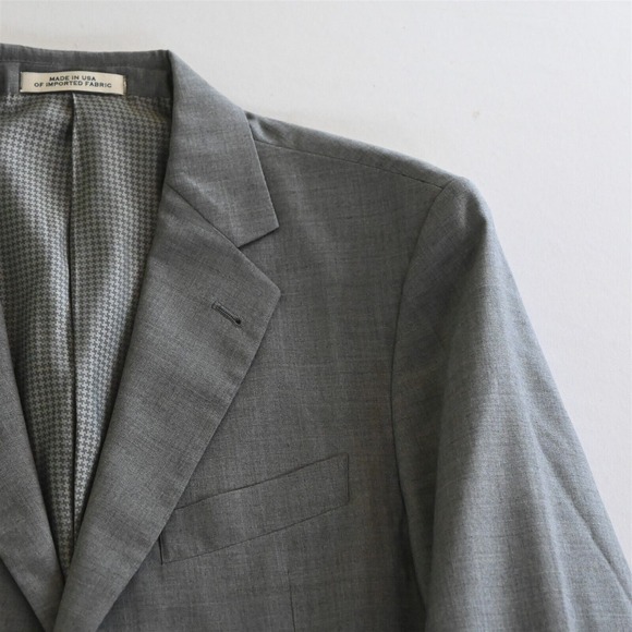 Joseph Abboud 40R Gray Freedom Millennial USA Made Blazer Suit Jacket Sport Coat - Picture 14 of 16